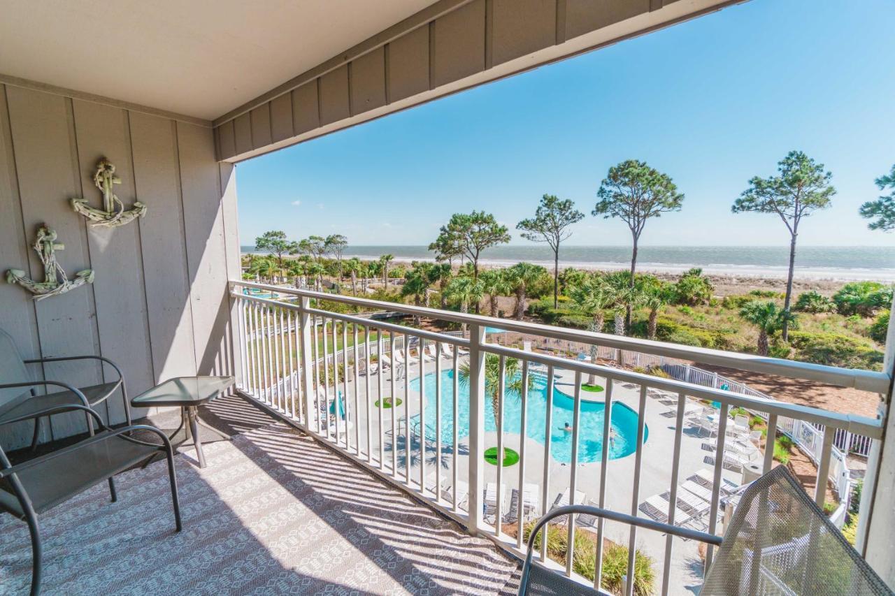 Stunning Views!!-Oceanfront Villa-Heated Pool-Private Balcony-Tiki Bar-Walk To Coligny Plaza هيلتون رئيس جزيرة المظهر الخارجي الصورة